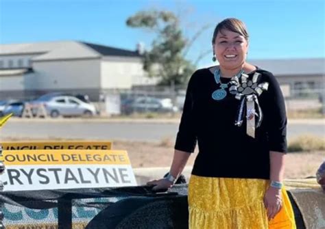 crystalyne curley|First woman elected Speaker of the Navajo Nation .